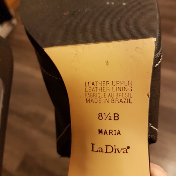 La Diva Women's heeled mules sz 8.5B - Picture 3 of 5